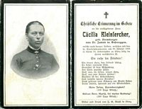 Stemberger Cäcilia verh. Kleinlercher 1858 St. Jakob in Defereggen, Osttirol